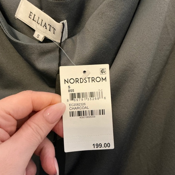 Elliatt Andrea Gown Charcoal Gray Maxi Dress Nordstrom NWT Size Small - Picture 11 of 15